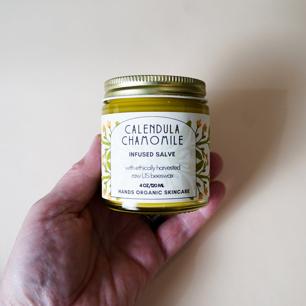 
                      
                        Calendula Chamomile Infused Salve
                      
                    